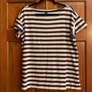 Ann Taylor top size XL navy white and pink